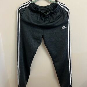 Adidas Black and White Sweatpants with Signature Stripes